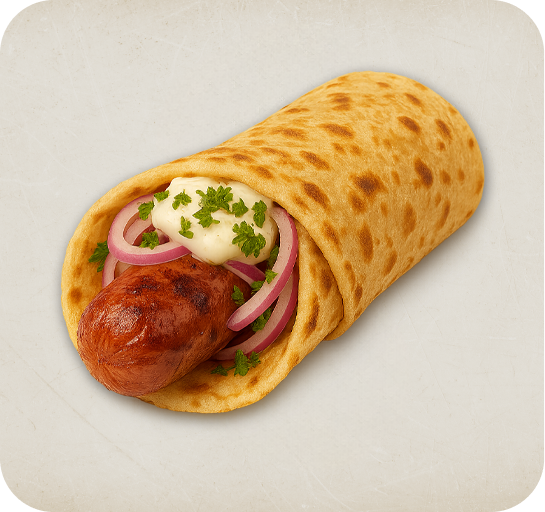 Garlic Sausage Paratha